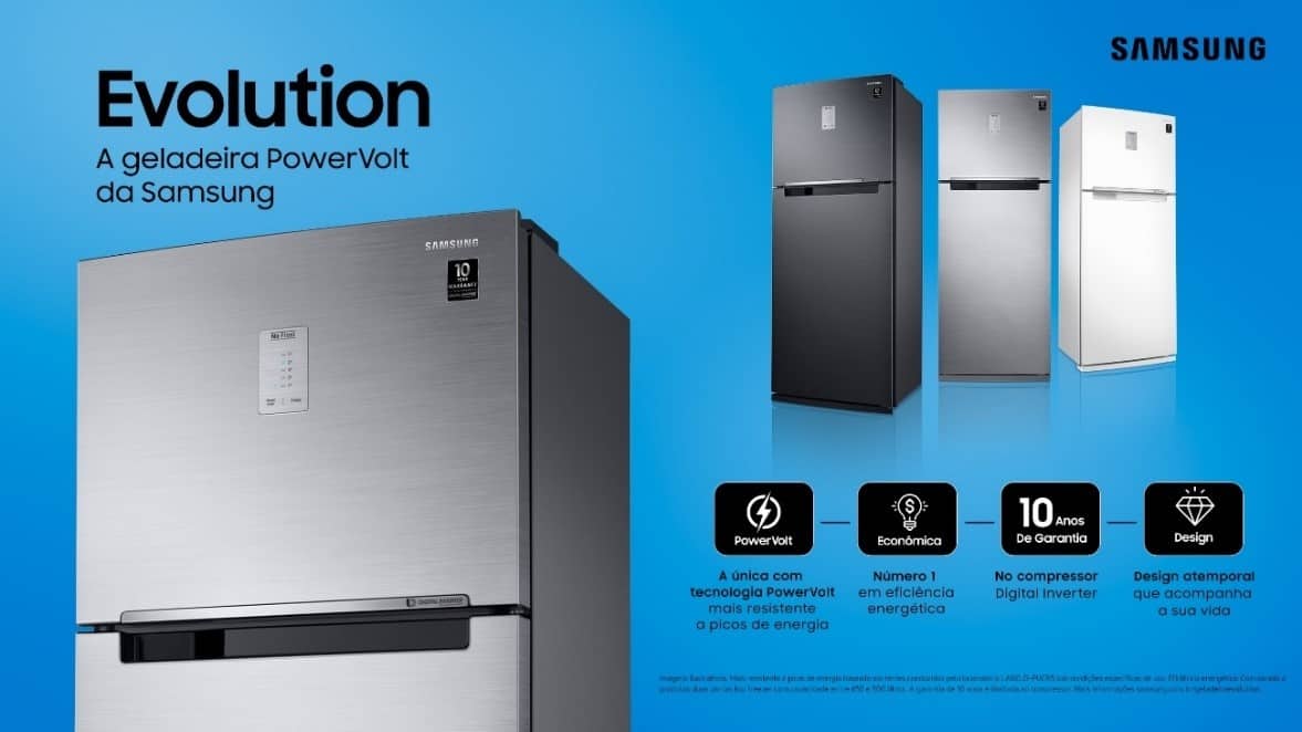 Samsung Evolution: conheça o poder da resistência com as novas geladeiras com tecnologia PowerVolt