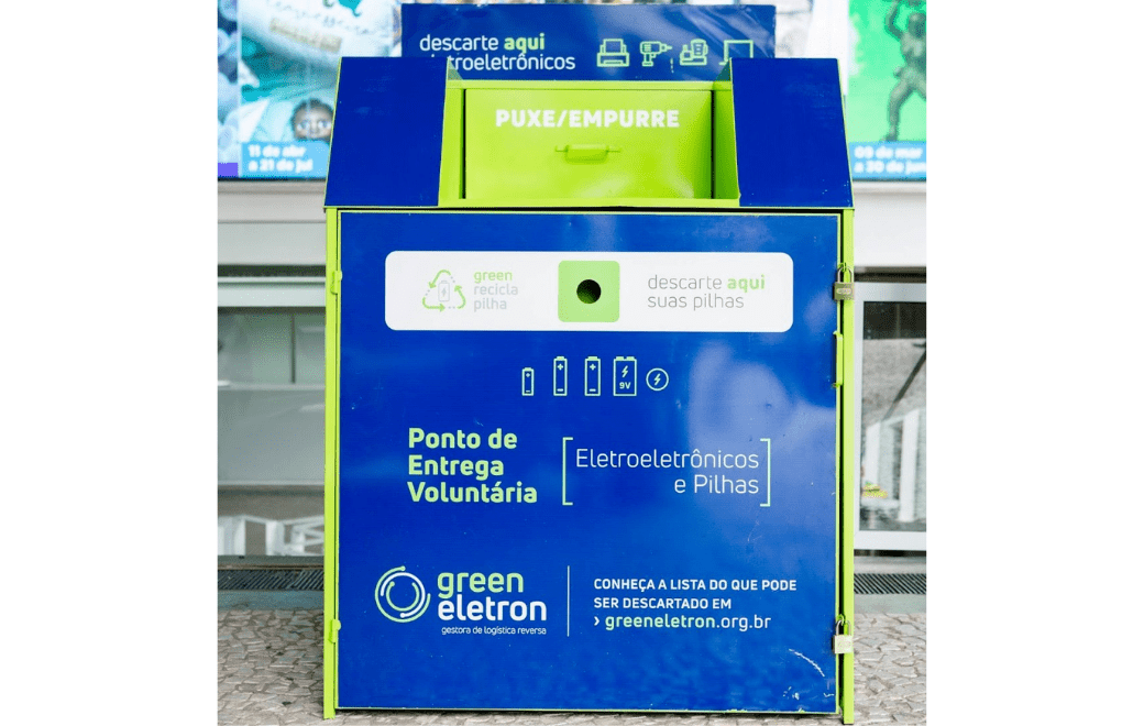 Telhanorte e Tumelero, em parceria com a Green Eletron, oferecem 16 coletores para a reciclagem de eletroeletrônicos e pilhas