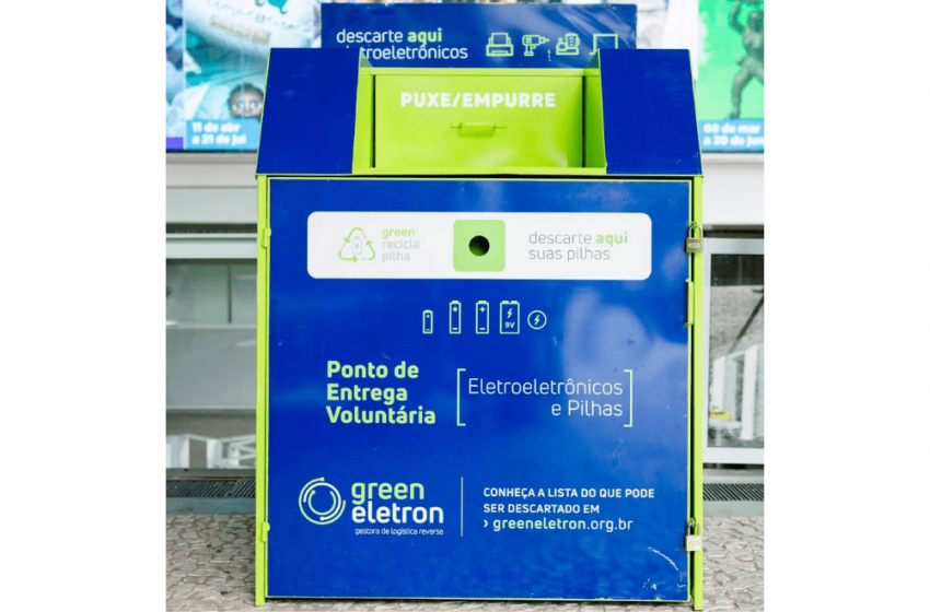  Telhanorte e Tumelero, em parceria com a Green Eletron, oferecem 16 coletores para a reciclagem de eletroeletrônicos e pilhas