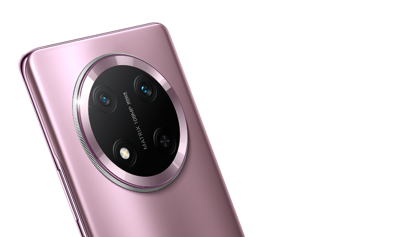 Detalhes do smartphone HONOR Magic 7 Lite, destacando as câmeras na parte traseira.