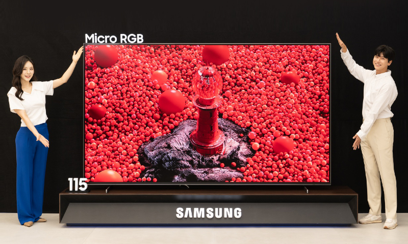 Painel micro RGB de 115 polegadas da Samsung.